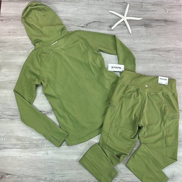 🔆HURLEY🔆 RELAXED JACKET TIGHT LEGGING JOGGING SET - Picture 13 of 14